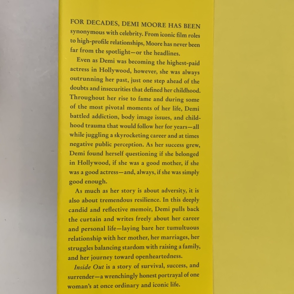 Demi Moore Bundle | Demi Tour Tee Shirt Hardcover Autobiography Book Inside Out! - Picture 10 of 13